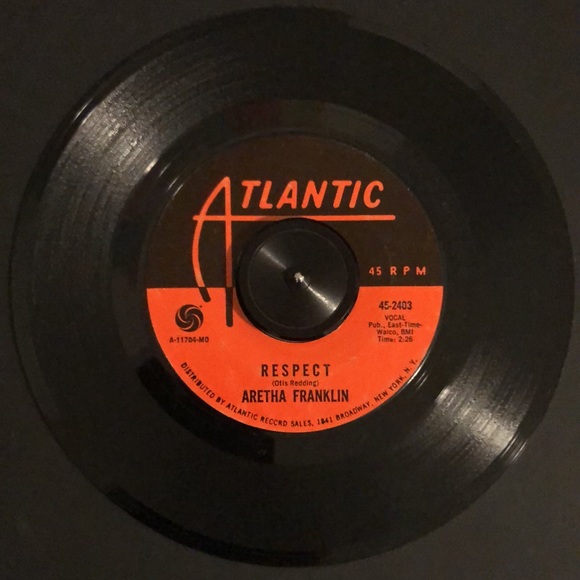 Aretha Franklin Respect Vinyl 45 Record '67 - Picture 5 of 5